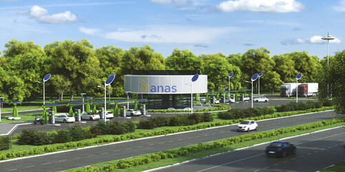 ANAS Green Island Charging Hub for Smart Road | 2020