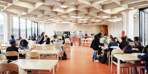 Restaurant in Jacques Brel Lycee - Swan Architects - France